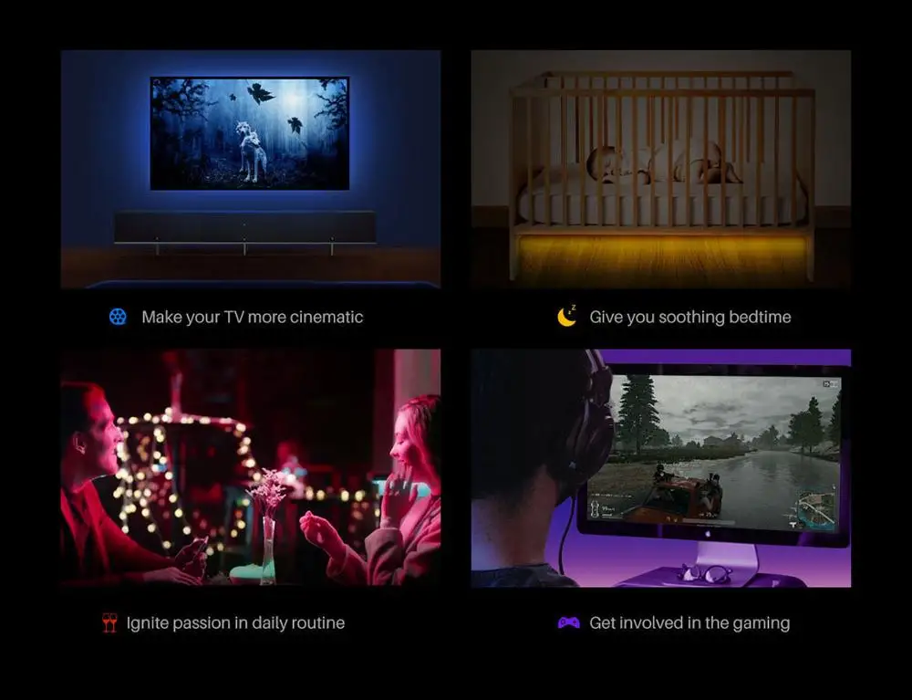 

Smart Led Lamp Belt WIFI Set Lamp 5M 12V 2A Tape Glue Drip Waterproof 5050 RGB Seven Color Lamp with Intelligent Voice Lamp