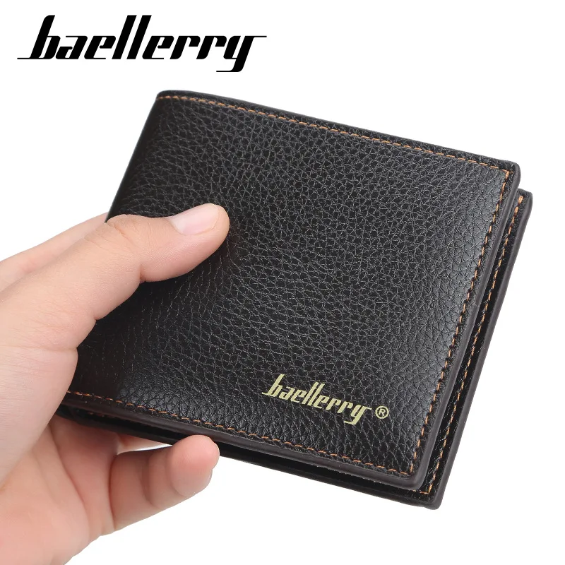 

Мужские кошельки Baellerry из искусственной кожи, мужской бумажник, держатели для кредитных карт, винтажный черный высококачественный бумажник...