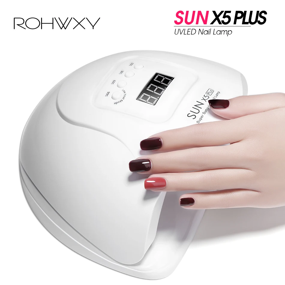 ROHWXY SUN 5X Plus светодиодная УФ лампа для ногтей маникюра Сушилка Гель лак ледяная 36
