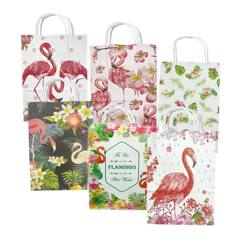 Omilut 6 шт. тропический фламинго на день рождения подарочный пакет Фламинго