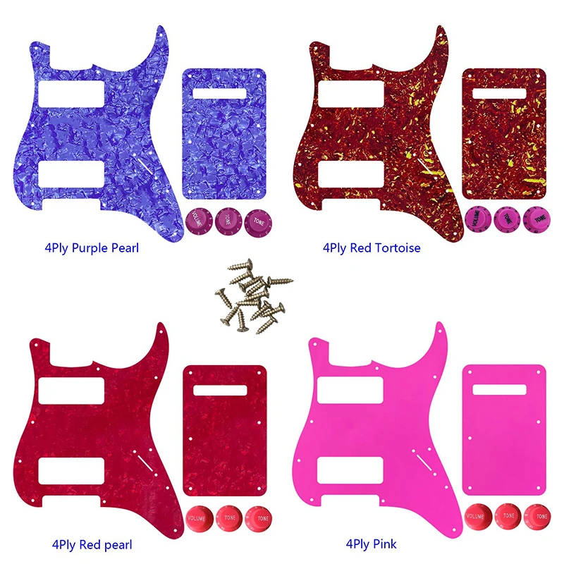 

Xinyue Great Quality Guitar Parts 2 P90 Strat Guitar PICKGUARD No Control Hole For US 11 Screw Holes & Back Plate &Control Knob