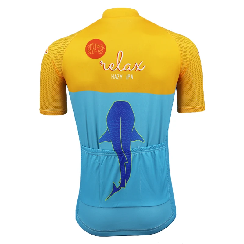 Новинка 2021 Классическая мужская велосипедная Джерси летняя желтая/синяя одежда