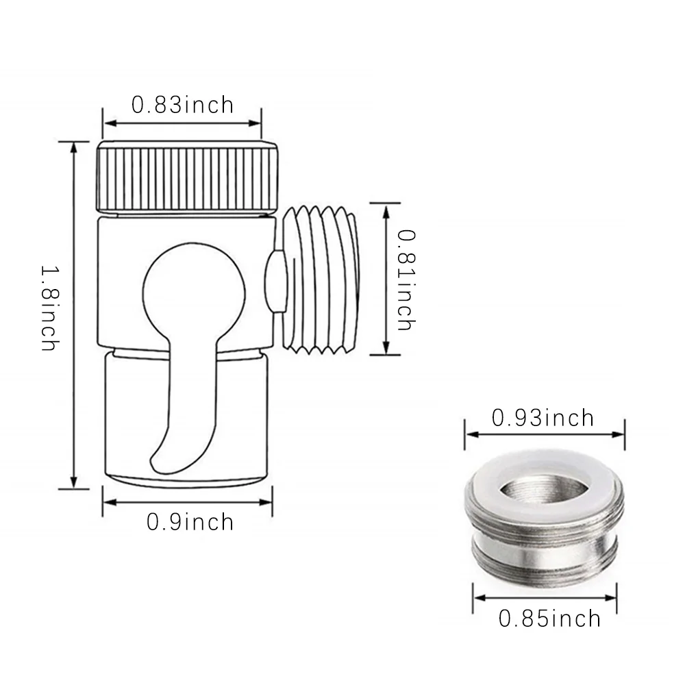 

Faucet Diverter Valve 3 way Water Separator Shower Tee Adapter Adjustable Shower Head Diverter Valve Bathroom Accessories