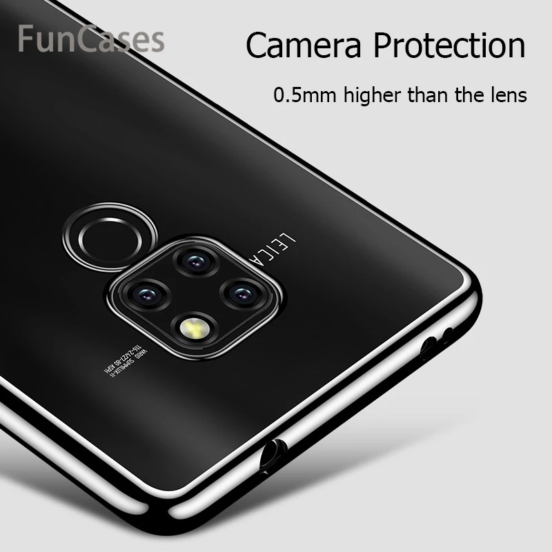 For Huawei Mate 20 Pro Case Cover Luxury Laser Plating TPU Back Soft Transparent Silicone Shockproof Coque | Мобильные телефоны и