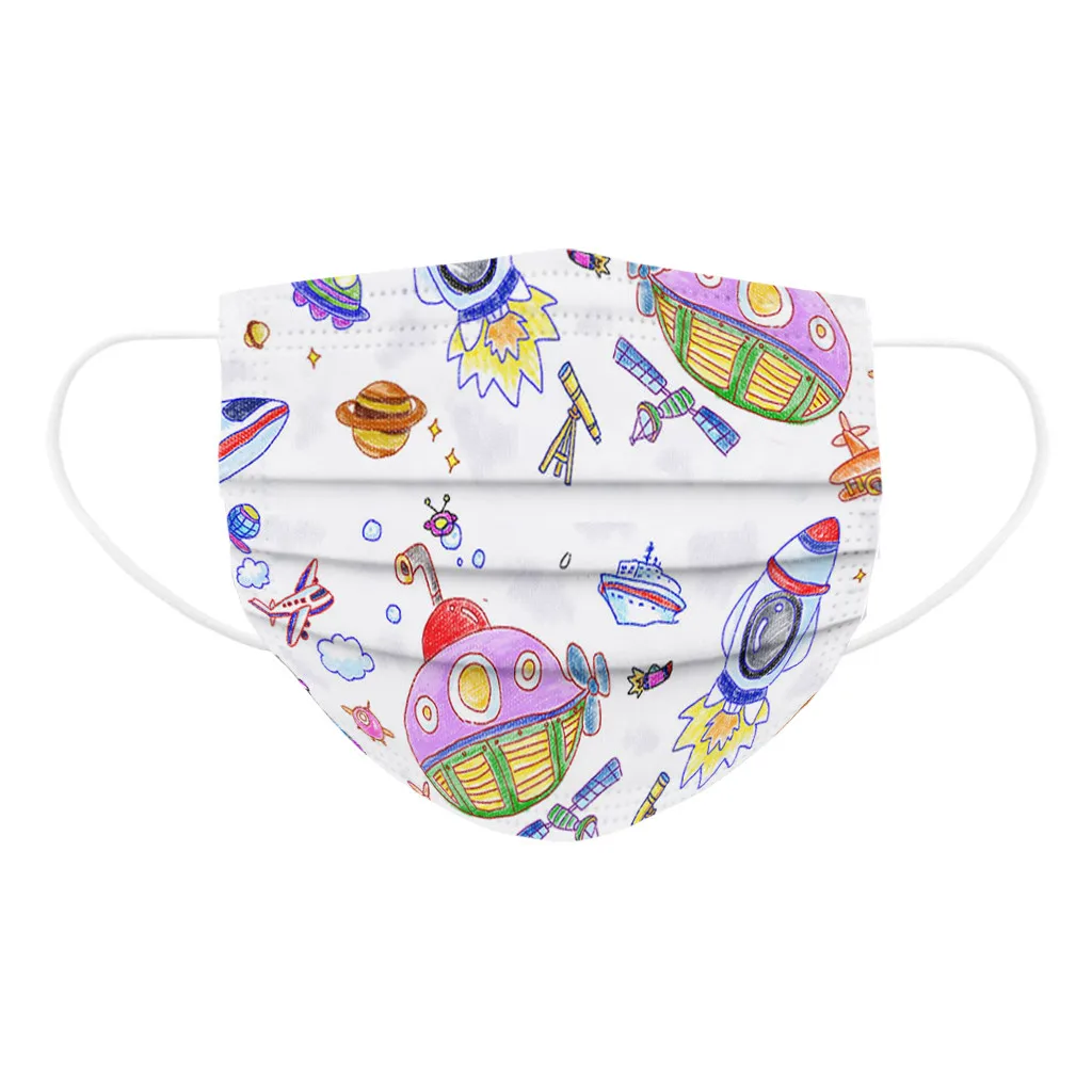 

Children's Mascarillas Cartoon 5 Mixed Masks Disposable Three-layer Protective Cover Reusable Mask Breathable Face Mask