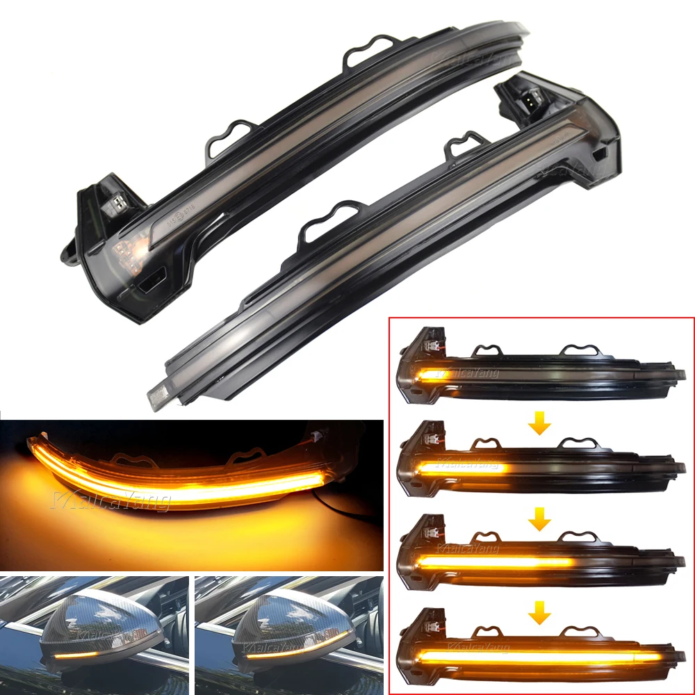 

2 pcs LED Dynamic Turn Signal Light Side Rearview Mirror Indicator Sequential Blinker For Audi A4 S4 RS4 B9 2016-2019 A5 S5 RS5