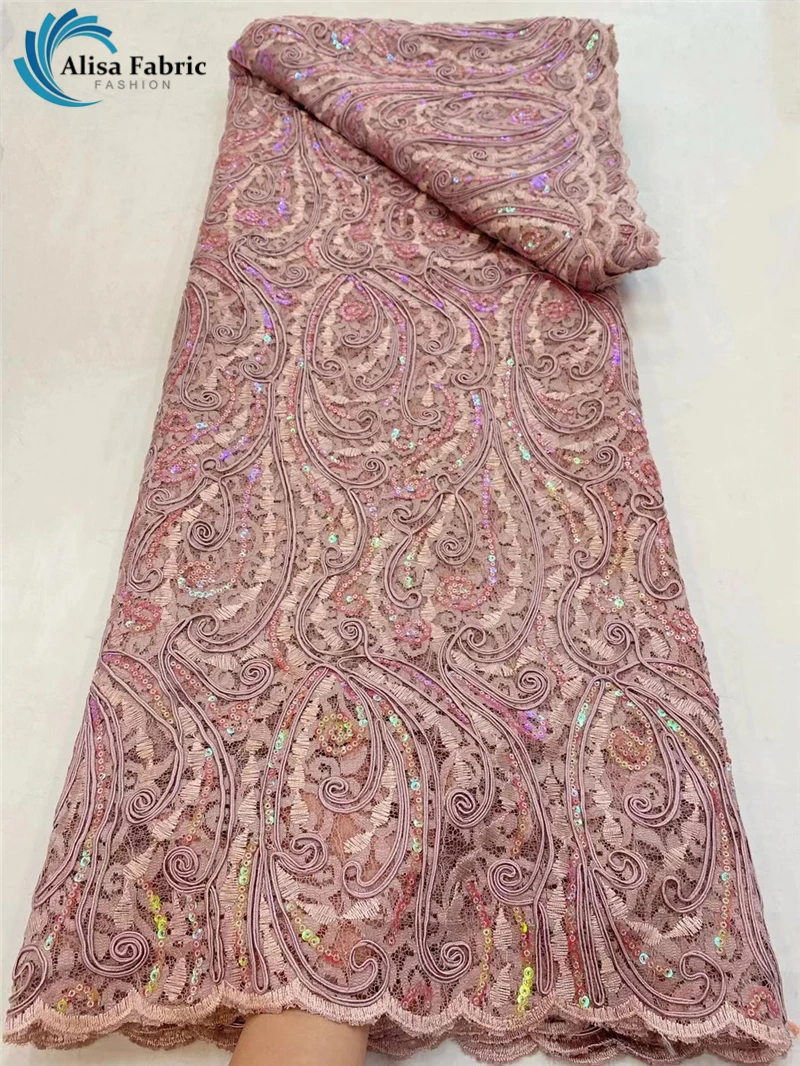 

Nigerian Net Mesh Tulle Lace Top Selling Sequins Lace Fabrics African Lace Fabrics 5 Yards French Lace Fabric For Party Dress