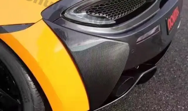 

Real carbon fiber front bumper side skirts engine air intake hood rear bumper cover fitment widebody kit for McLaren 570