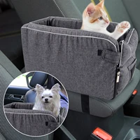1 pcs pet booster seat on car armrest dog console car seat with a pillow