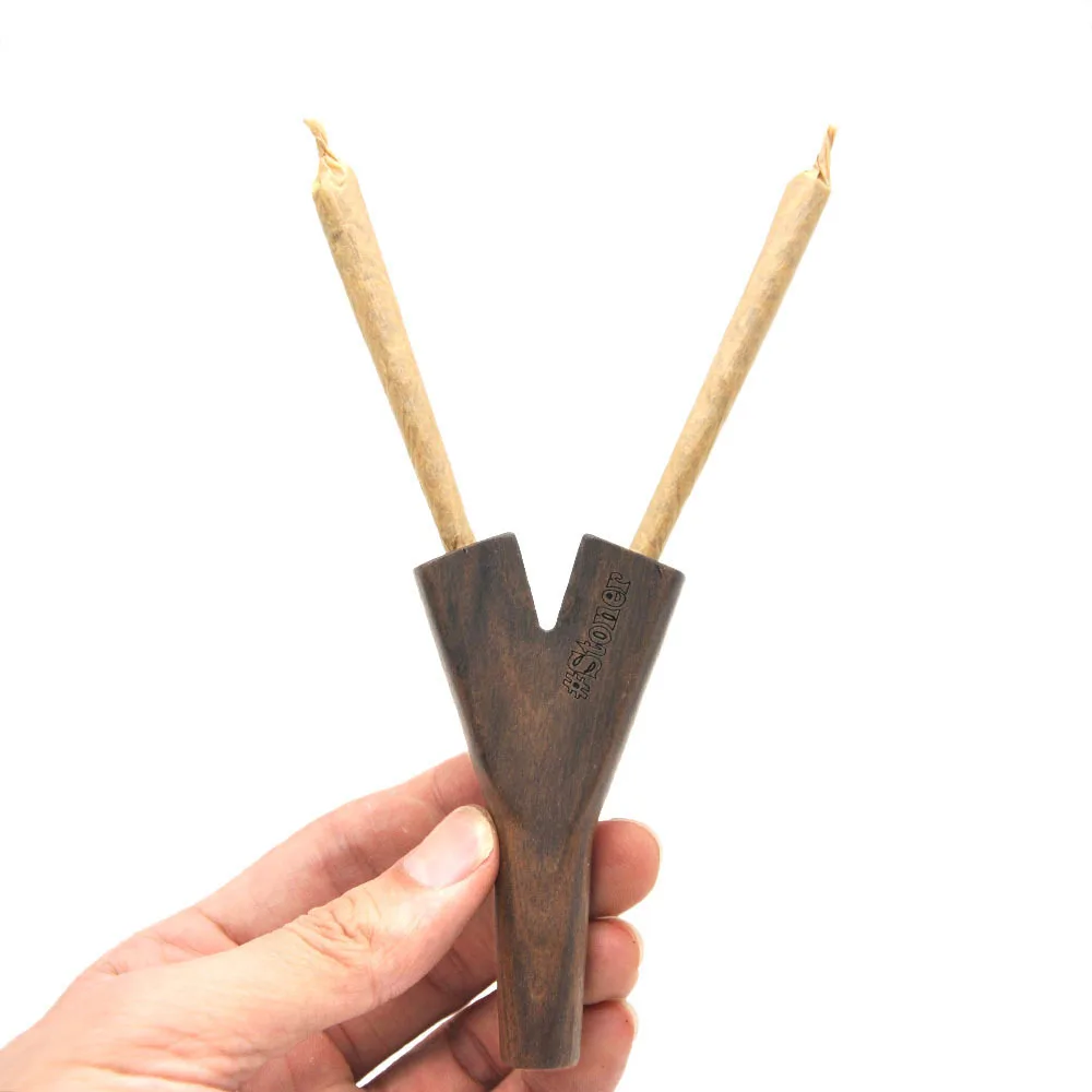 Чистая ручная работа деревянная труба серии из цельного дерева прямой двойной