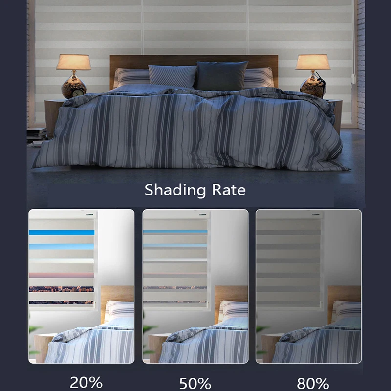 

Day NIght Zebra Blinds and Shades for Home Windows Premium Roller Blackout Roller Window Blinds for Bedroom