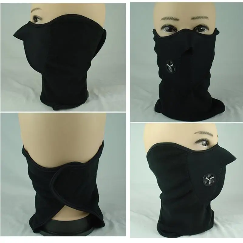 Зимние теплые Флисовые Балаклавы для катания на лыжах велосипедная маска