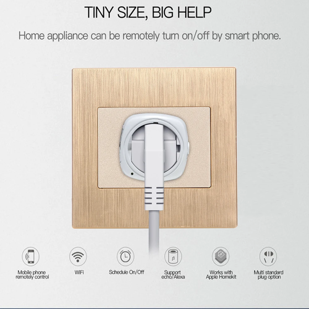 Умный дом wifi переключатель умная розетка для Apple Homekit ALexa Echo Google Home ЕС США адаптер Сири, голосовой пульт дистанционного управления Vstarcam