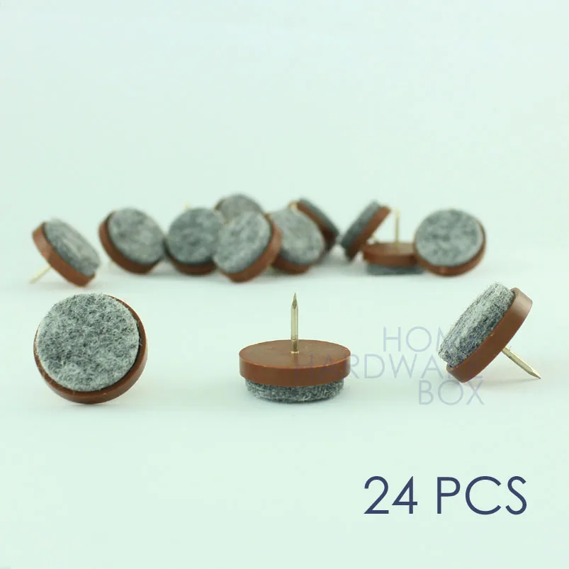 Стул войлочный скользящий гвоздь на мягкой подошве коричневый 1 дюйм в упаковке 24