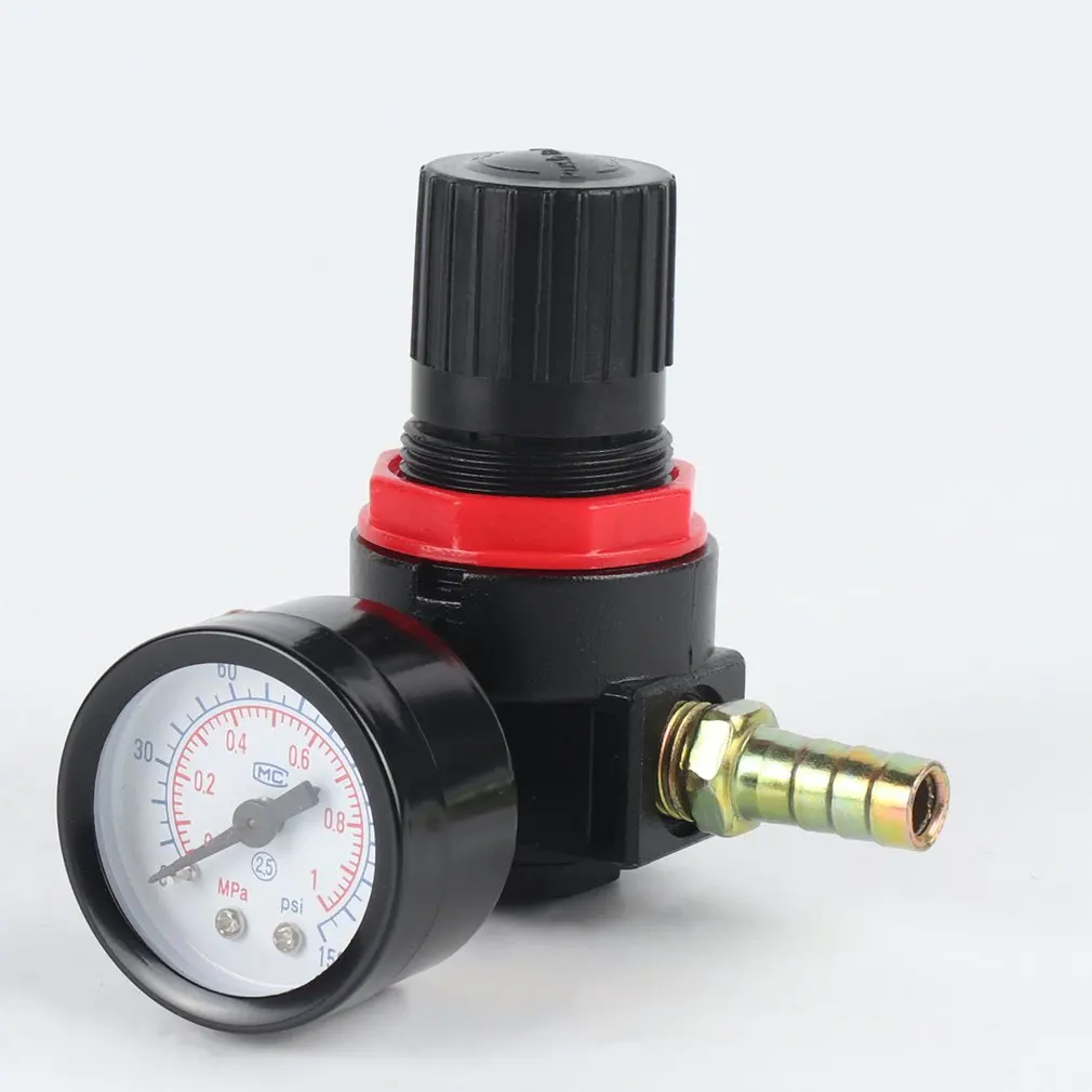Mini 1/4 Thread 180PSI/12Bar Air Pressure Reducing Regulator Source Treatment Unit With Gauge Control Compresso | Инструменты