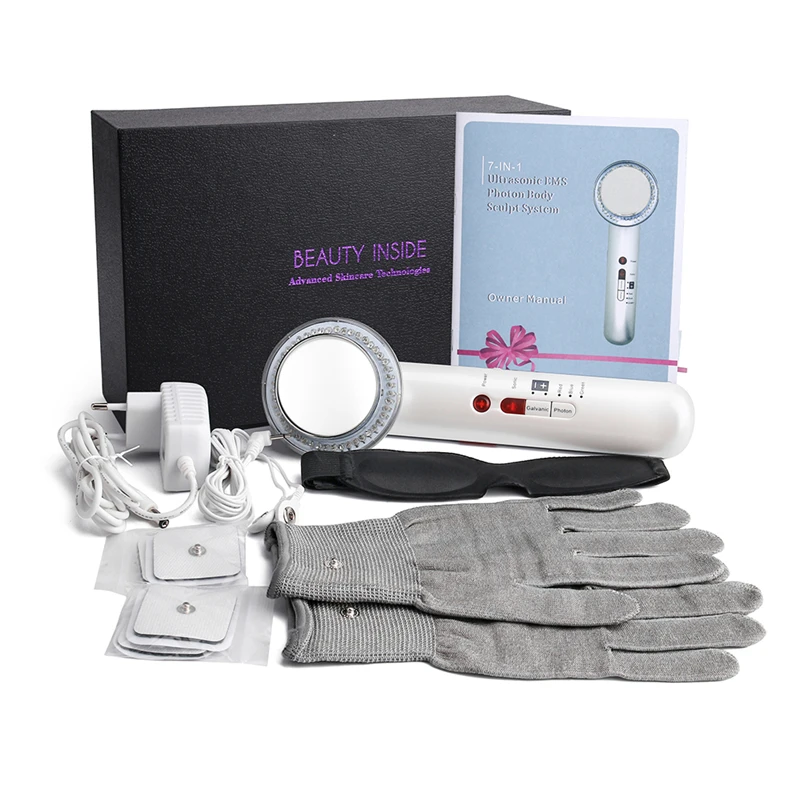 Koop Aoko 7 In 1 Cavitatie Lichaam Afslanken Machine Ultrasone Led Photon Ems Afslanken Schoonheid Machine Huid Draai Gezicht Body Massager