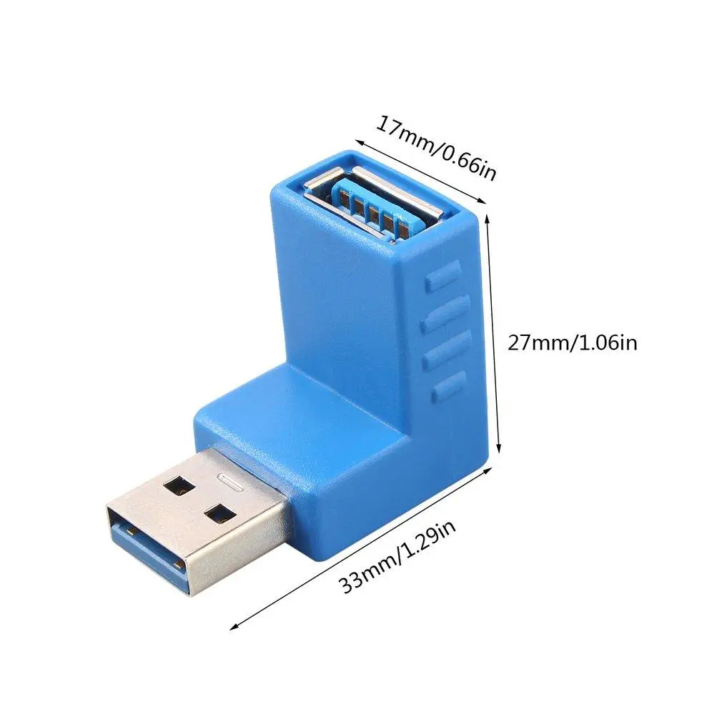 

Right Angle USB 3.0 Type A Male To Female Plug Connector Adapter Converter UL