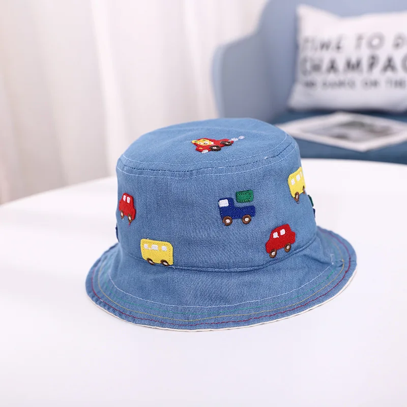 Панама с мультяшными машинками для девочек и мальчиков модные шапки рыбаков