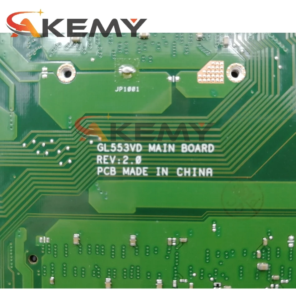 

GL553VD Laptop motherboard For Asus ROG GL553VD FX53VD ZX53V GL553VW Test original mainboard i5-7300HQ GTX1050-4G