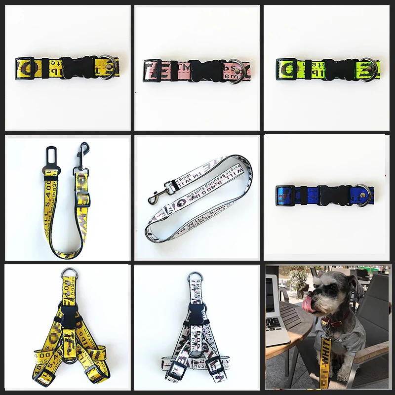 Модные футболки с буквами и стальной ошейник для маленьких собак собака