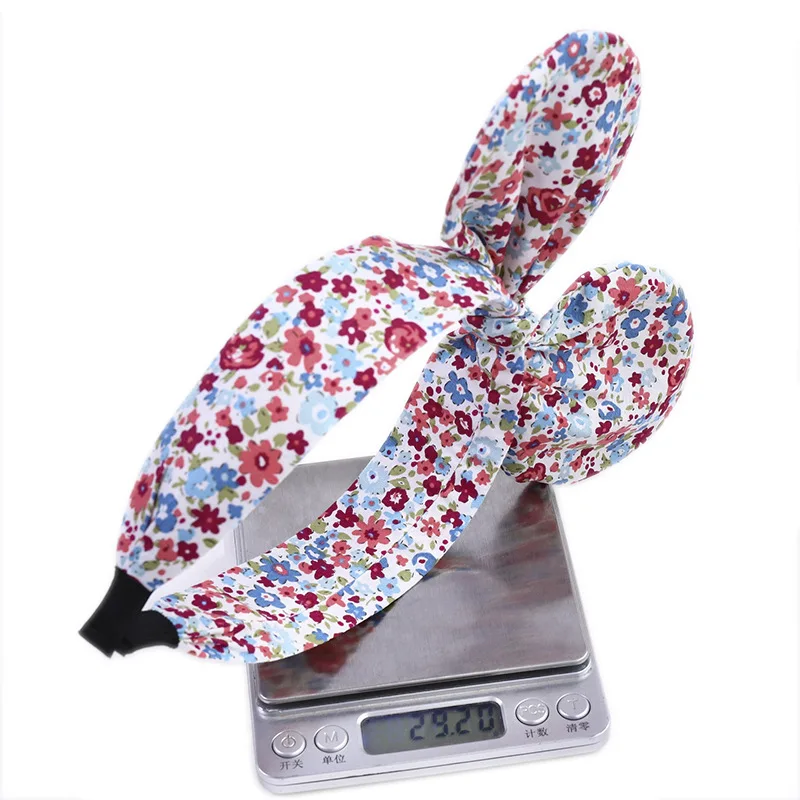 

New DIY small floral print knotted hair band for women's hair accessories hair ribbon hair ties cute turban bezel hair ornaments