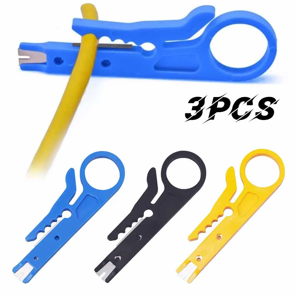 

3Pcs Mini Portable Cable Cutter Stripper PP Steel Crimper Pliers Crimping Tool Stripping Wire Cutter Dor 5-6.2mm Cable Diameter