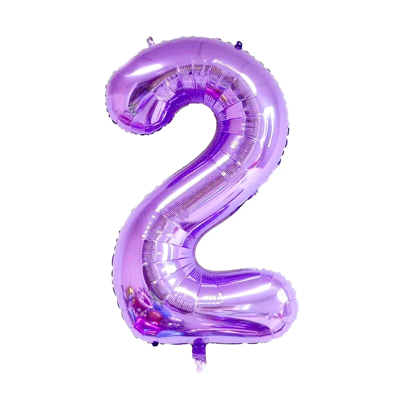 40inch purple 2 40 дюймов зеленая фольга номер воздушный шар 1 2 3 4 5 цифр гелиевая фольга баллоны детский душ День рождения Свадьба Декор шары - Цвет: 40inch purple 2