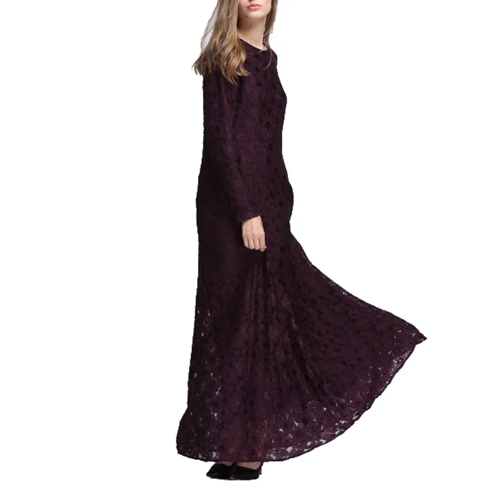 Размера плюс Vestidos Кафтан Абая Дубай Бангладеш кружевное Макси мусульманское