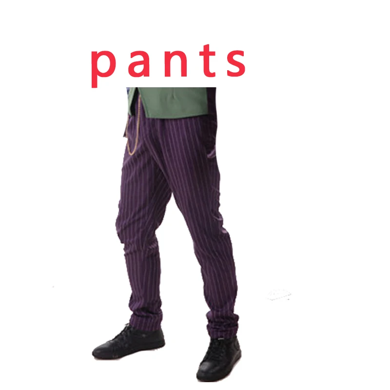 pants Бэтмен Темный рыцарь Rises Джокер косплей костюм унисекс костюмы на Хэллоуин Карнавальный маскарадный костюм маска - Цвет: pants
