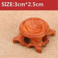 base holder for crystal ball sphere globe stone 3pcs natural wood display stand
