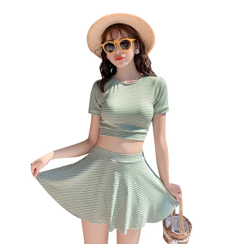 2020 корейский стиль Феи студенческий купальник живота покрытие тонкий высокая