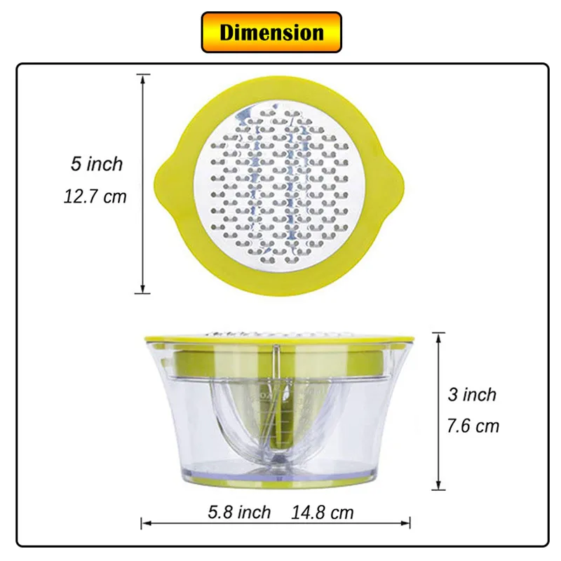 

Multifunctional Grater Orange Citrus Squeezer Manual Citrus Lemon Juicer Fruit Kitchen Lime Press Potato Cutter Chopper Shavings