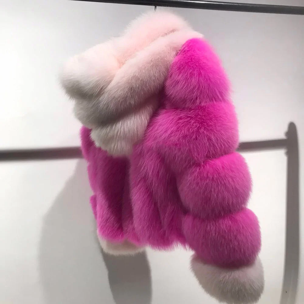 

SHZQ Year-end Clearance Ready to Ship with Lowest Price Genuine Leather Jacket Real Fox Fur Coat