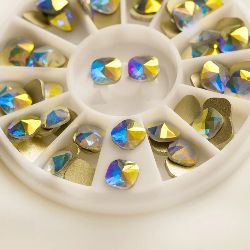 6 мм размер стеклянные стразы в форме звездочки плоские Стразы для ногтей 3D без