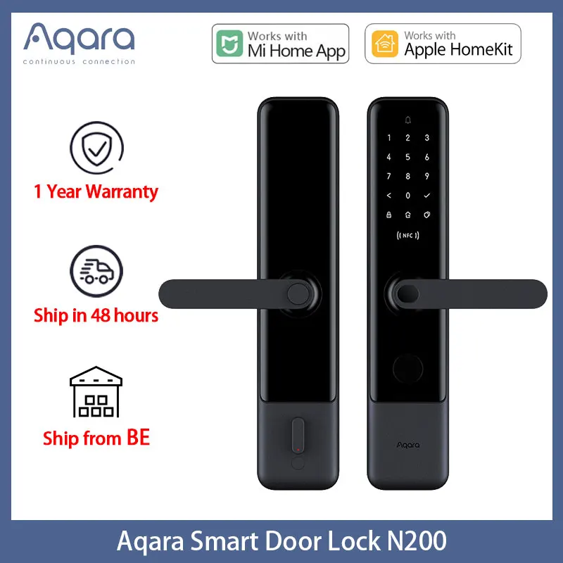 Умный дверной замок Aqara N200 разблокировка по отпечатку пальца Bluetooth пароль NFC с