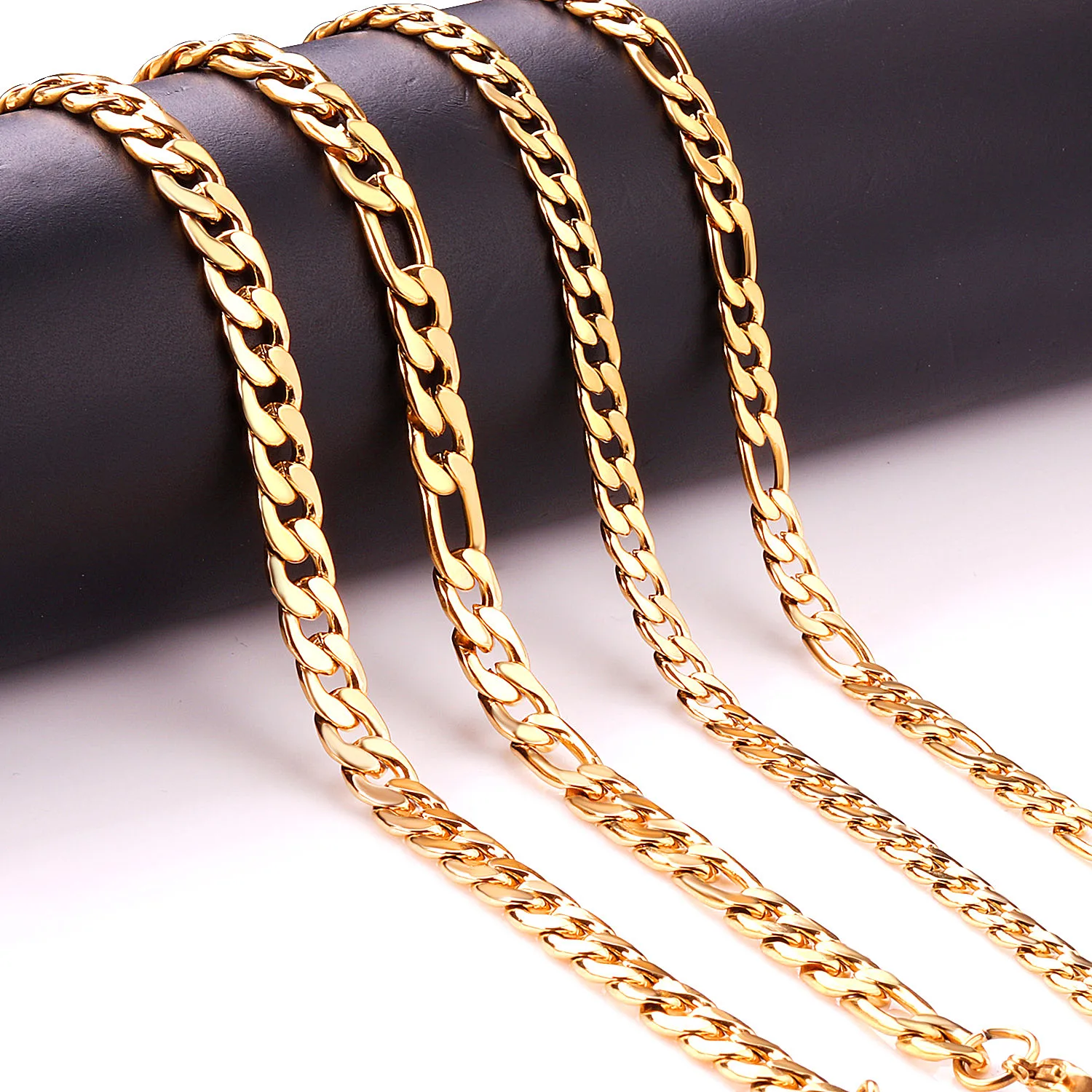 Цепи из нержавеющей стали LUXUSTEEL ожерелье длиной 50 см золотого цвета в стиле