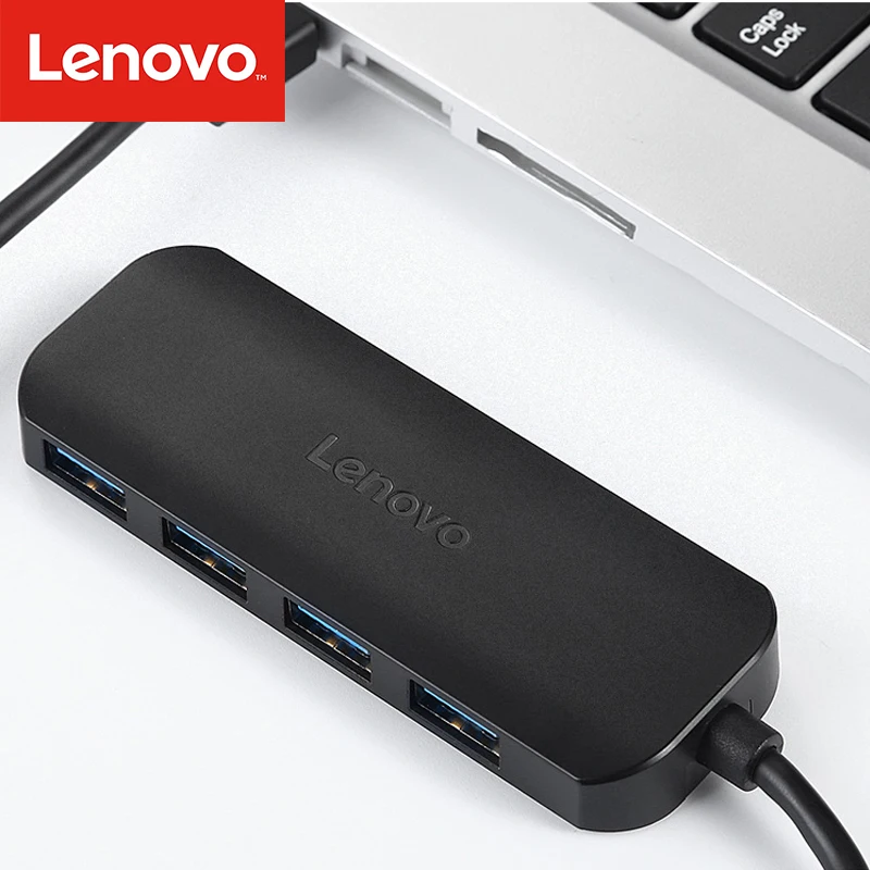 Lenovo USB разветвитель высокоскоростной 4-портовый концентратор мульти-интерфейс док удлинитель док-конвертер к USB3.0 сплиттер