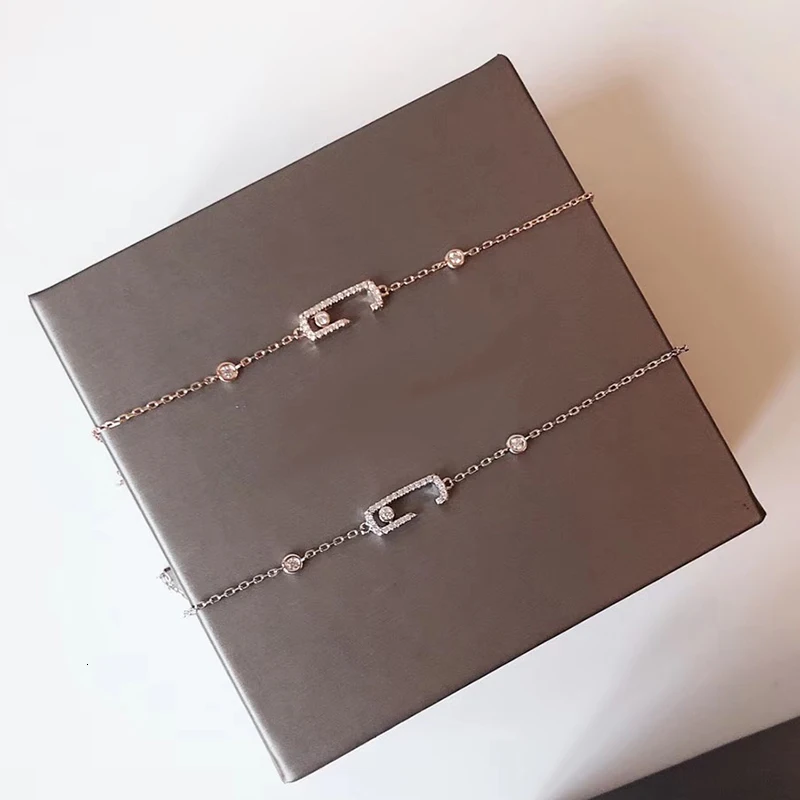 

Pure 925 Sterling Silver Jewelry For Women luxuriousThin Silver Chain Bracelet Praty Wedding Jewelry romantic Bracelet Rose Gold