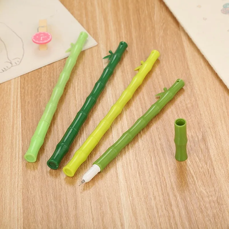 20Pcs Factory Direct Simulation Plant Bamboo Gel Pens Set Cute Student Fresh Neutral Pen Wholesale School Office Supplies Gifts