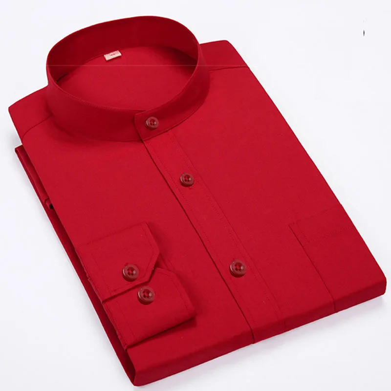 Мужская рубашка с длинным рукавом и воротником весна 2020 | одежда