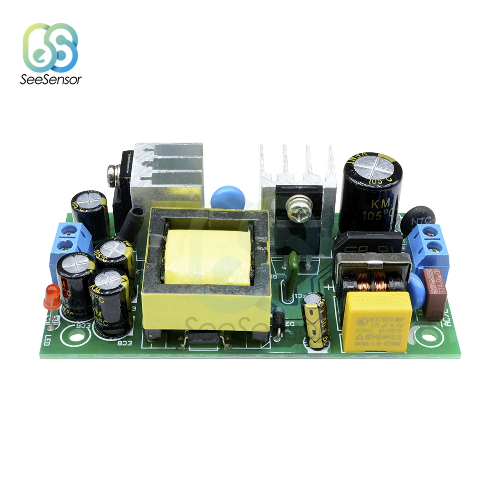 AC-DC 12V 2A 24W понижающий модуль питания переключатель AC 85V-265V to DC преобразователь