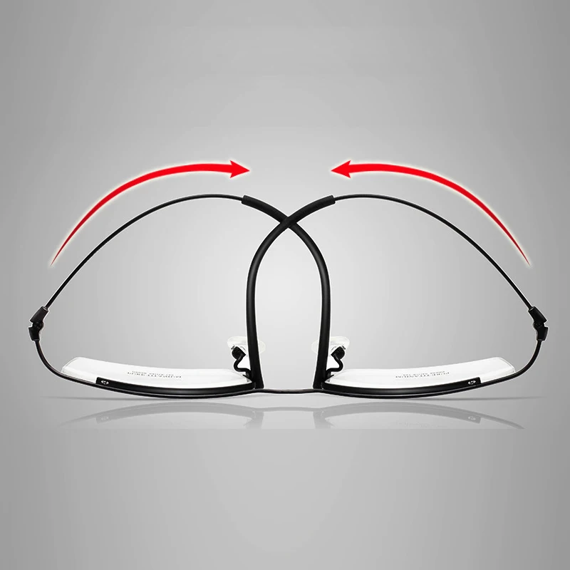 Титановые очки с полуоправой оправа для мужчин прозрачные линзы оптические