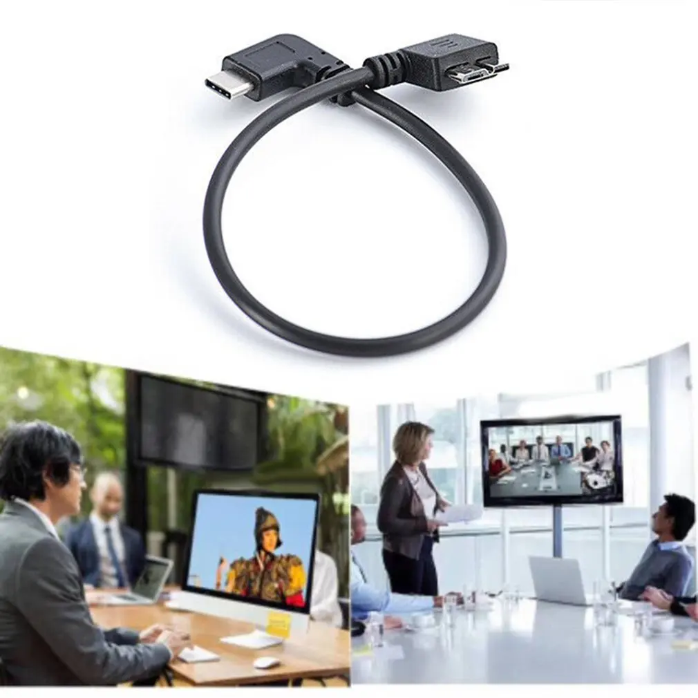 Кабель-переходник usb-c/USB 3 0 Micro B угловой 90 градусов 5 Гбит/с для жесткого диска