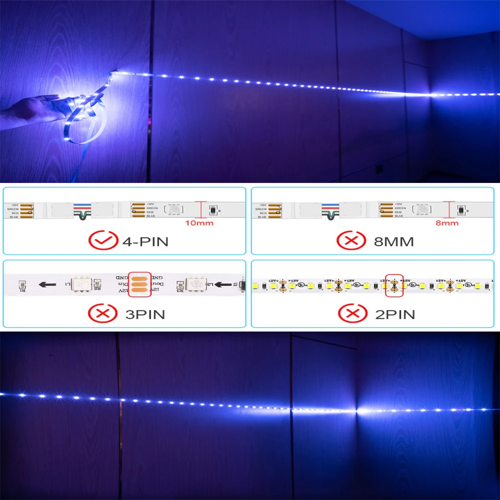 RGB 5050 12 В светодиодные ленты фонари Bluetooth диод гибкий водонепроницаемый струнный