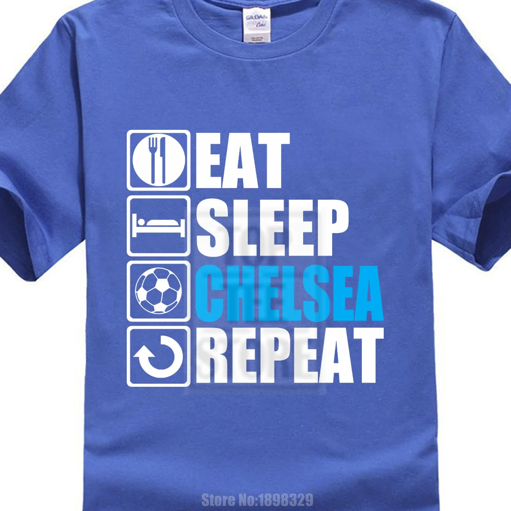 2018 Новая мужская хипстер &quot Eat Sleep футбольного клуба Челси дизайн для мужчин