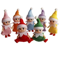 7cm toddler baby elf dolls with movable arms legs doll house accessories christmas dolls solid dress baby elves