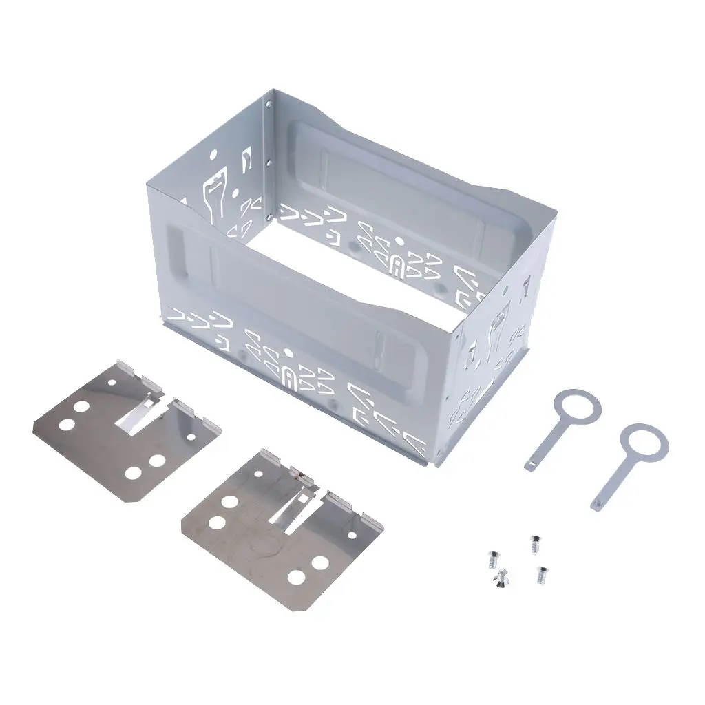 

Автомобильные комплекты для ремонта аудио стерео, ISO, 2DIN установка, металлический корпус, с кронштейнами/винтами/ключами,