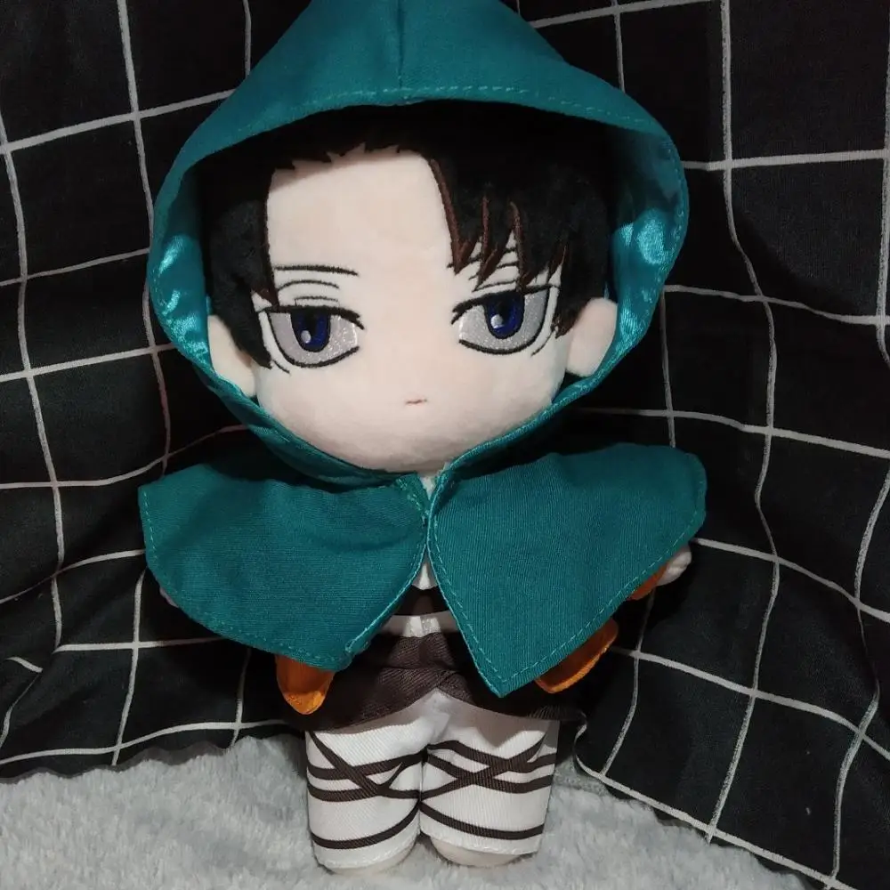 

Anime Attack On Titan Rivaille Levi·Ackerman Cosplay Cute Plush Stuffed Change Dolls Toy 20cm Doll Plushie Clothes Holiday Gift