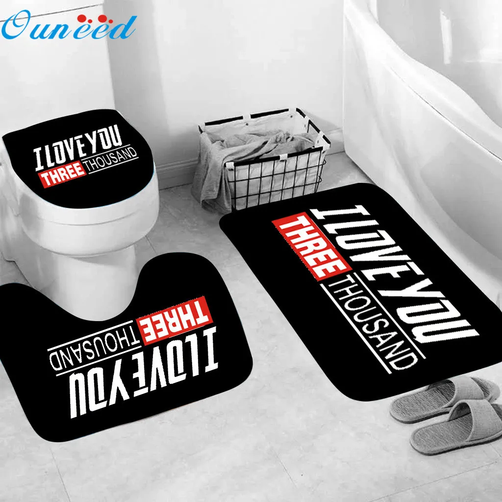 Ouneed 3 шт./компл. черно белые креативные любовные буквы с узором для ванной