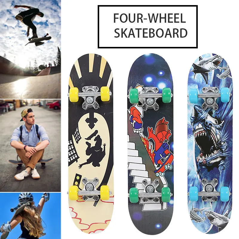 Двойной рокер профессиональный скейтборд входная доска четыре колеса для